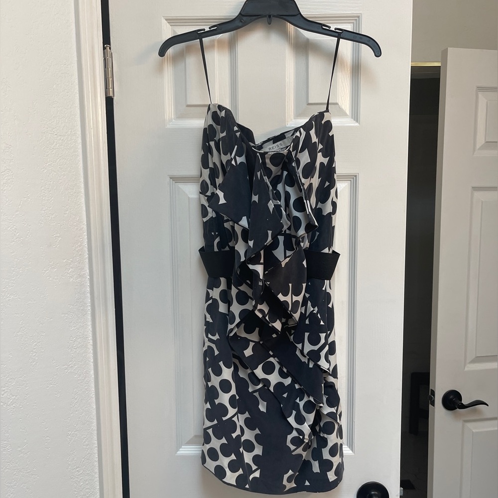 Strapless silk cocktail/party dress
